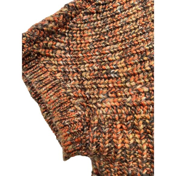 Chicos Womens Knit Poncho Sweater Fringe Size 2 Medium Mixed-Color - Picture 13 of 13